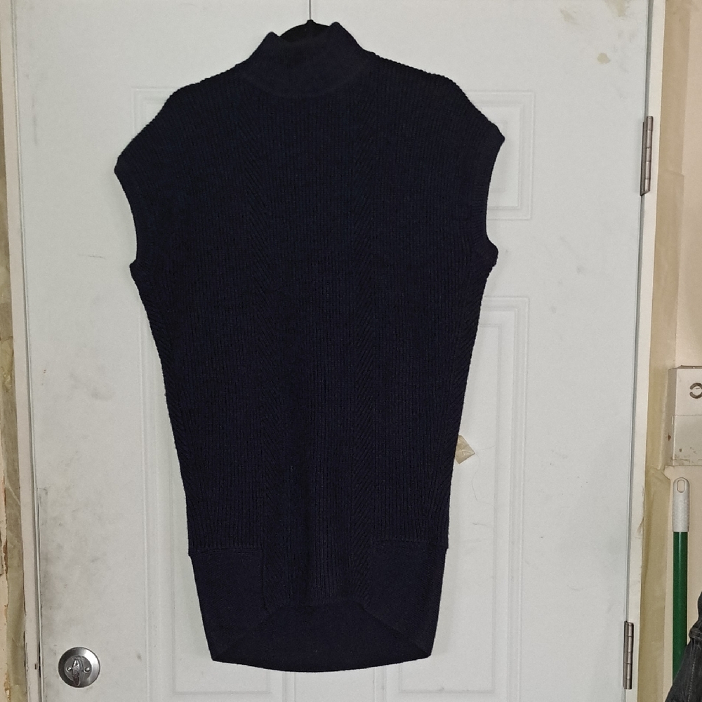 Anthropologie Navy Ribbed Sweater